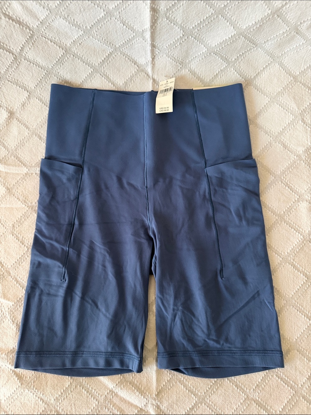 aerie Hi-Rise Bike Shorts in Slate Blue